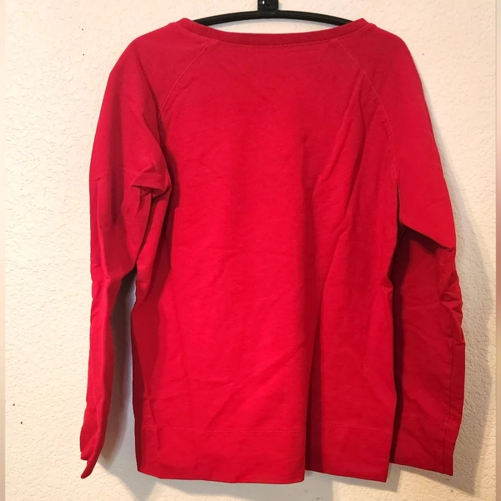Real Comfort by Chadwicks‎ Red Knit Long Sleeve Pullover Top, Size PL